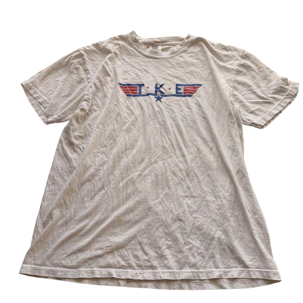 Tau Kappa Epsilon TKE Dads WKND Mens T Shirt L Distressed Fraternity Greek Life